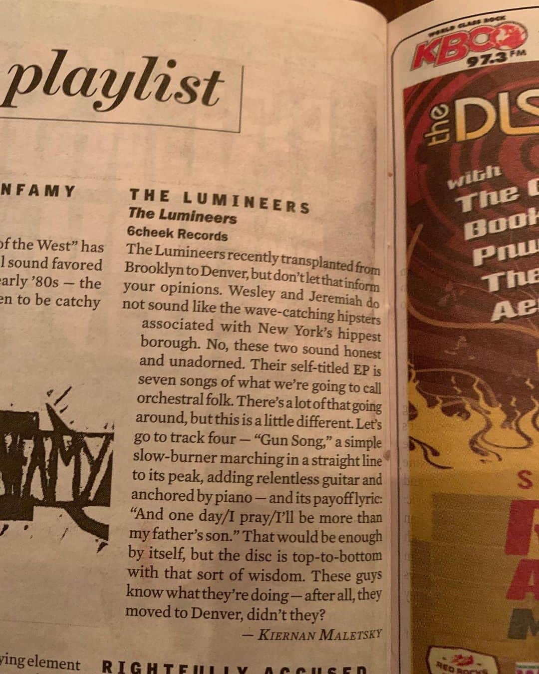 The Lumineersさんのインスタグラム写真 - (The LumineersInstagram)「This is an article from about 9 years ago from the @denverwestword magazine.This is the first ever write-up about The Lumineers. And DEF the first one in Denver, we changed our name once moving here a few months prior. - @wesleyschultz」12月27日 5時00分 - thelumineers