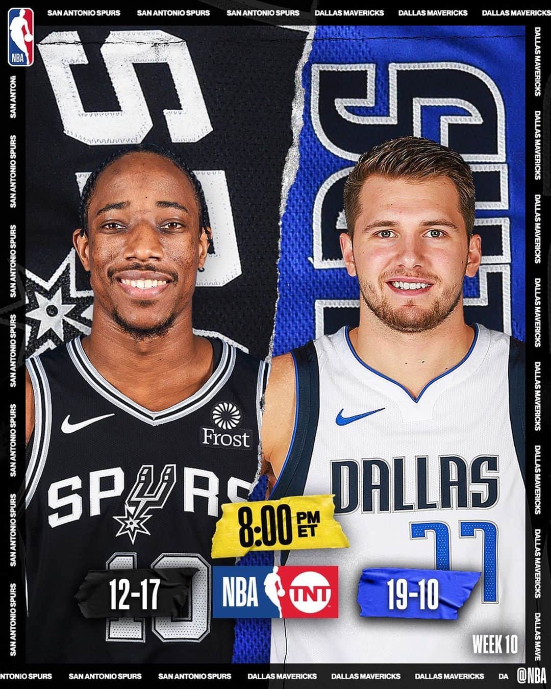 NBAさんのインスタグラム写真 - (NBAInstagram)「@lukadoncic returns to action for the Mavs, and #6 vs. #8 in the West face off TONIGHT on TNT!  8pm/et: @spurs/@dallasmavs 10pm/et: @trailblazers/@utahjazz」12月27日 5時35分 - nba