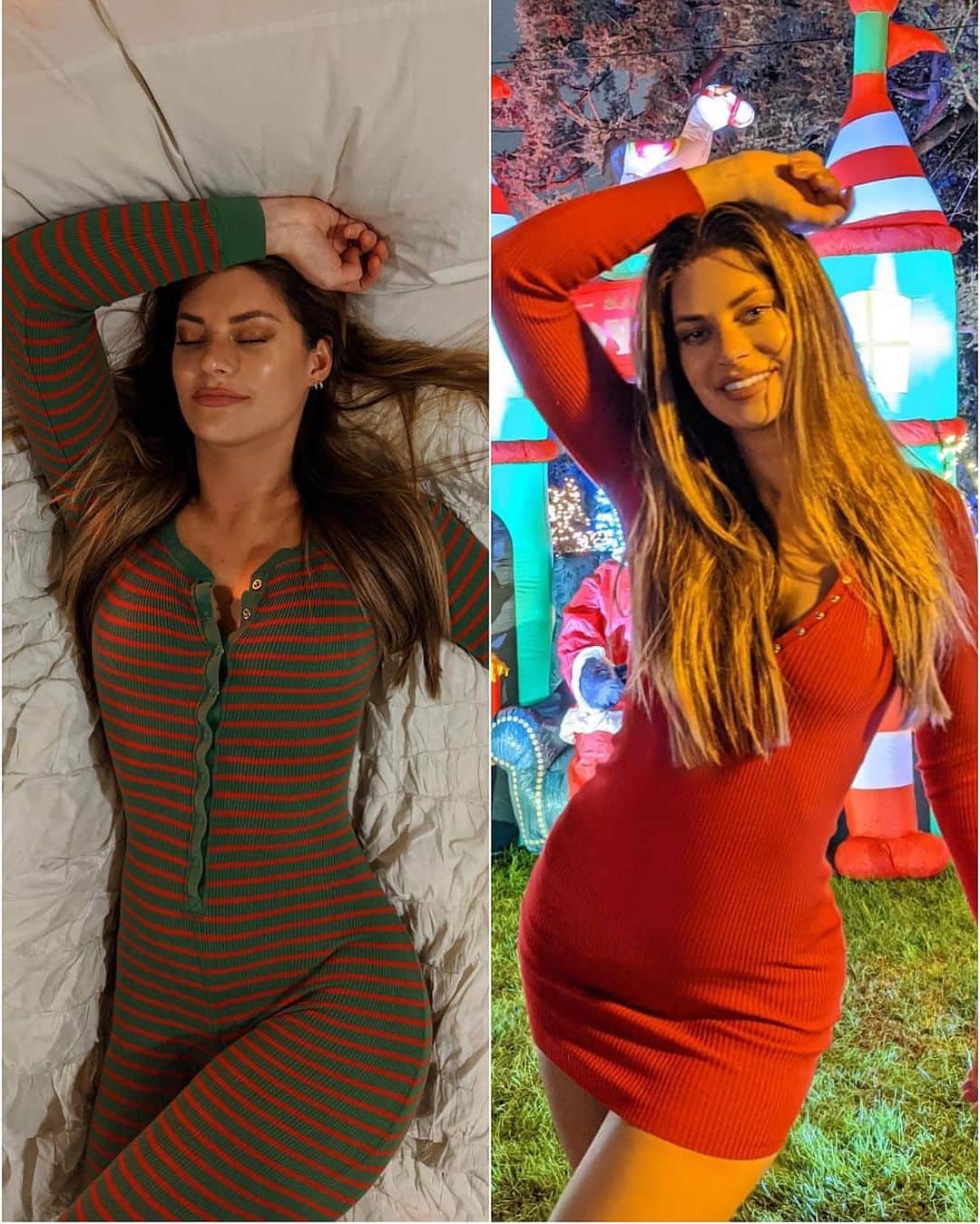 Hannah Stockingのインスタグラム：「#ad There’s two types of people on New Years! (Which one are you?) Captured on Google #Pixel4 with Night Sight vs without Night Sight」