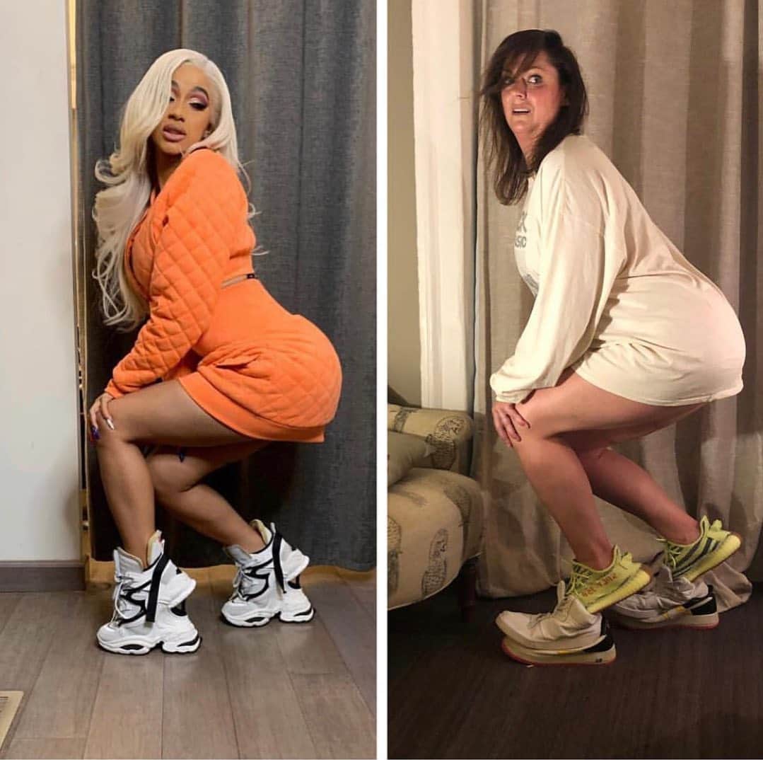 セレステ・バーバーのインスタグラム：「That week between Christmas and New Year when you have no fucking idea what’s going on.  #celestechallengeaccepted  #celestebarber #funny #cardib」