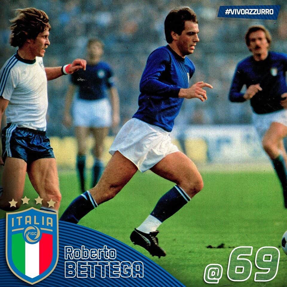 サッカーイタリア代表さんのインスタグラム写真 - (サッカーイタリア代表Instagram)「🎂 Buon compleanno a Roberto #Bettega che compie 6️⃣9️⃣ anni❗️ 🗓️ #Torino, #27dicembre 1950 🇮🇹 4️⃣2️⃣ presenze ⚽️ 1️⃣9️⃣ gol  #EroiAzzurri #Azzurri #VivoAzzurro」12月27日 16時39分 - azzurri