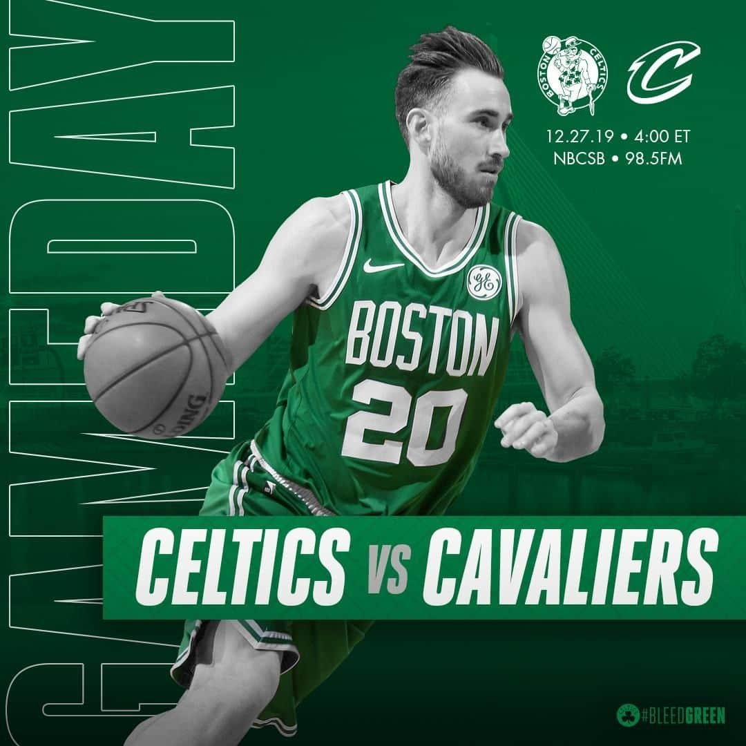 ボストン・セルティックスさんのインスタグラム写真 - (ボストン・セルティックスInstagram)「TODAY ☘ #Celtics vs @cavs, 4:00 p.m. on @nbcsboston and @985thesportshub #BOSvsCLE #BleedGreen #LetsGoCeltics」12月27日 22時58分 - celtics