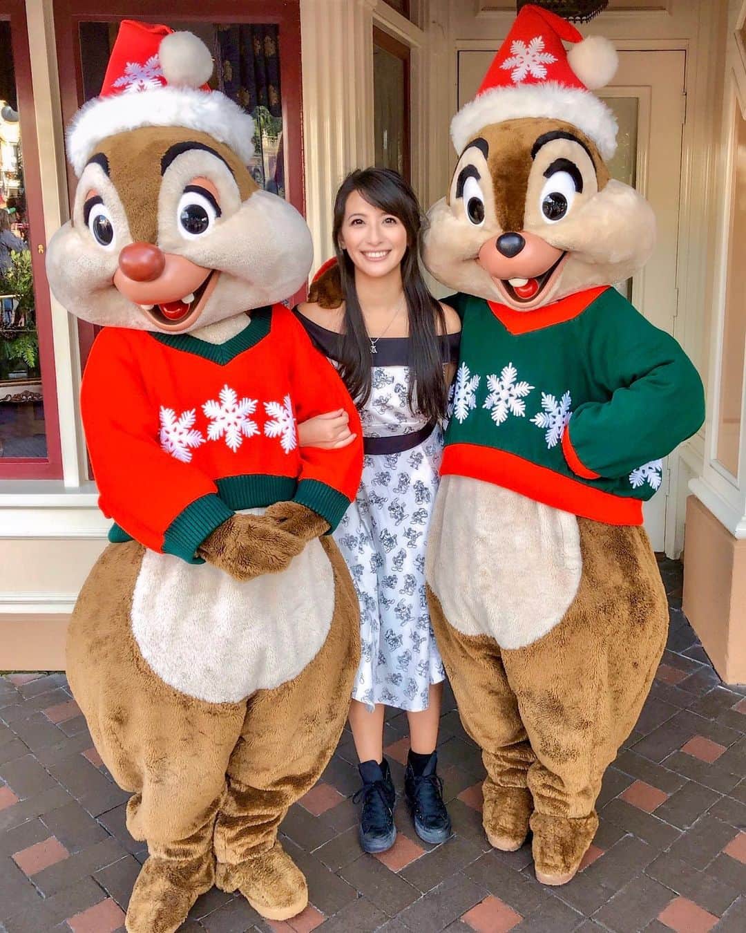 矢部あやのインスタグラム：「201811 4day チップとデール！ わちゃわちゃかわいかった！ ・ #disneylandresort  #chipanddale」