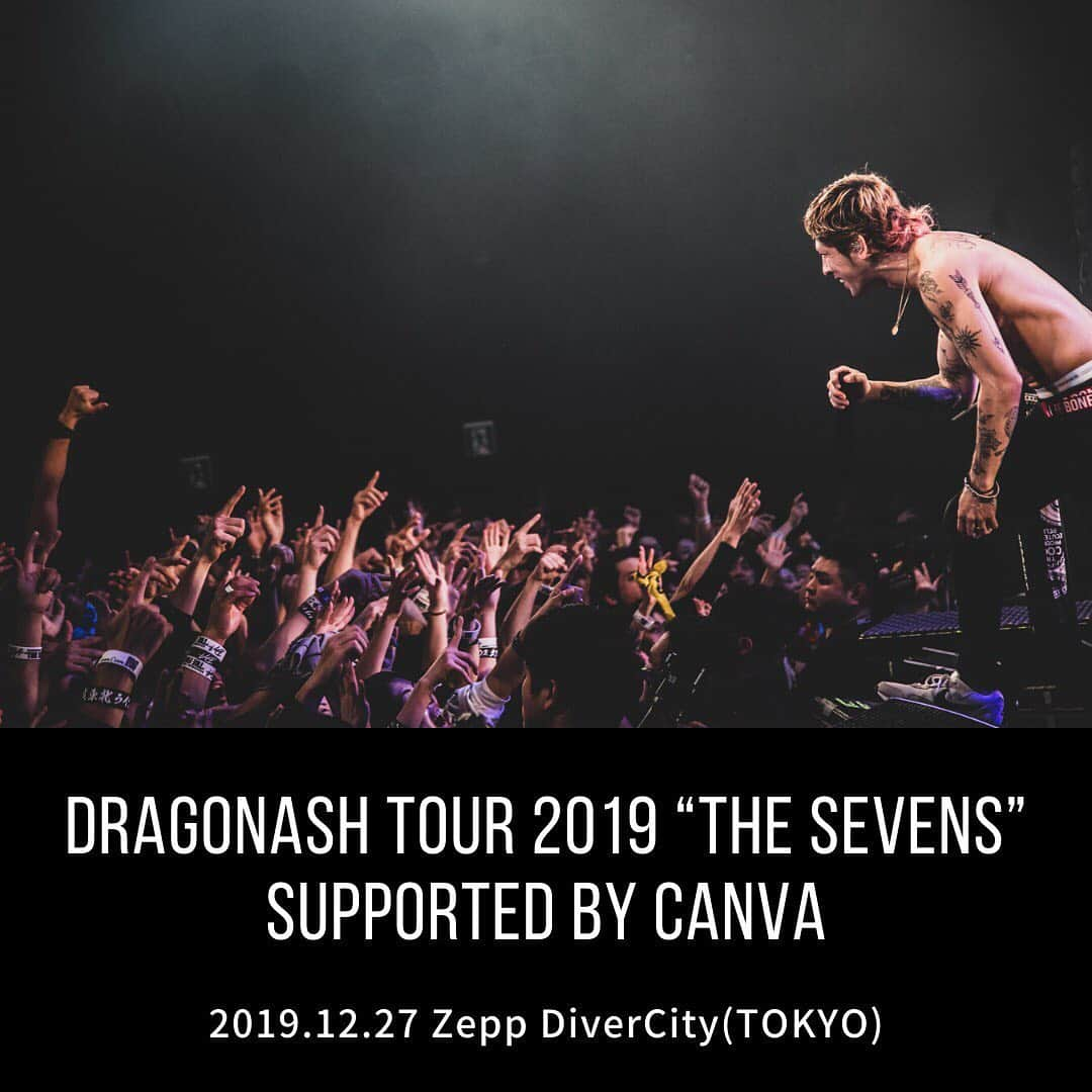 Dragon Ashさんのインスタグラム写真 - (Dragon AshInstagram)「DRAGONASH TOUR 2019 "THE SEVENS" supported by Canva final @ Zepp DiverCity (TOKYO)  photo by @nekoze_photo  #flyover  #DA_livephoto」12月28日 2時13分 - dragonash_official