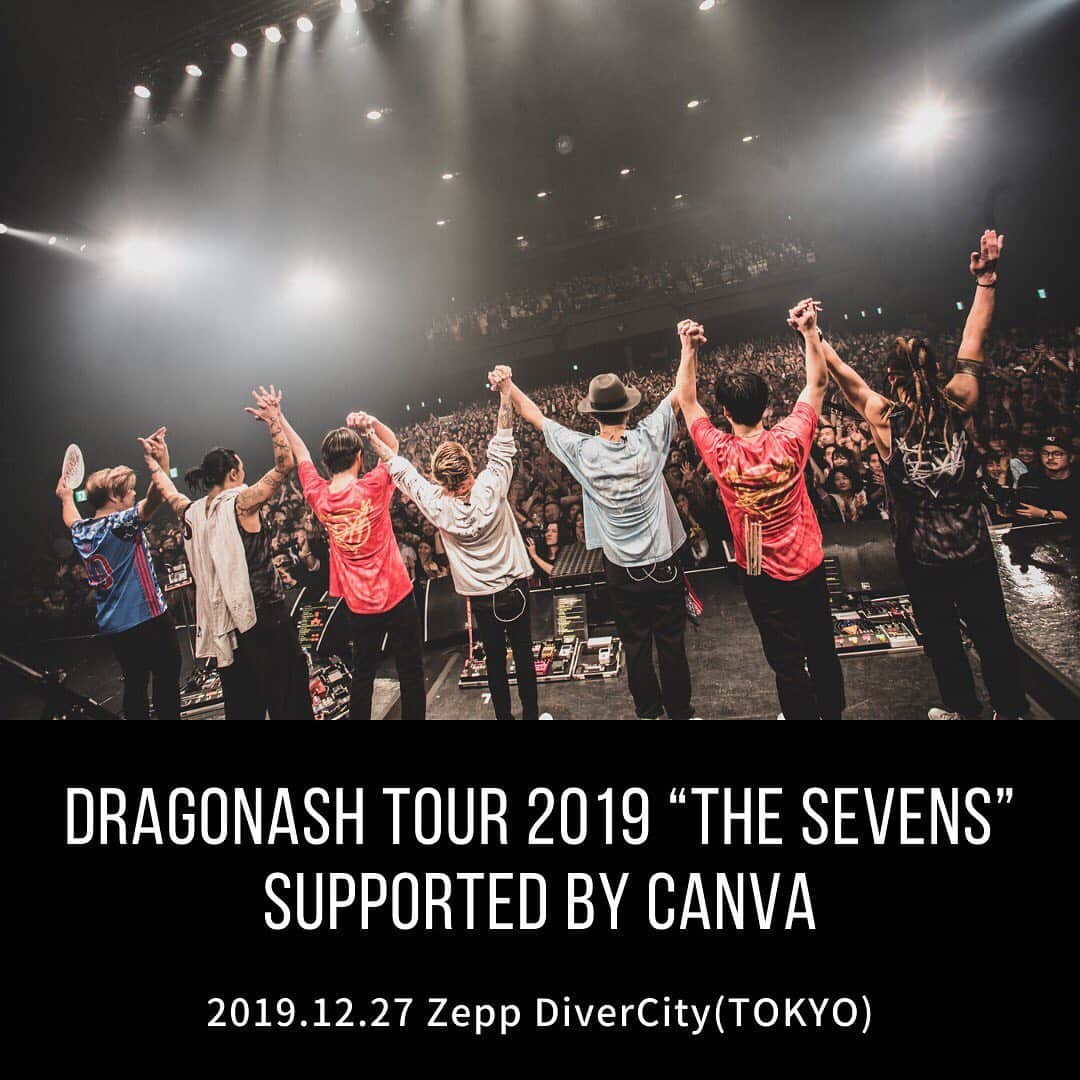 Dragon Ashさんのインスタグラム写真 - (Dragon AshInstagram)「DRAGONASH TOUR 2019 "THE SEVENS" supported by Canva final @ Zepp DiverCity (TOKYO)  photo by @nekoze_photo  #flyover  #DA_livephoto」12月28日 2時13分 - dragonash_official