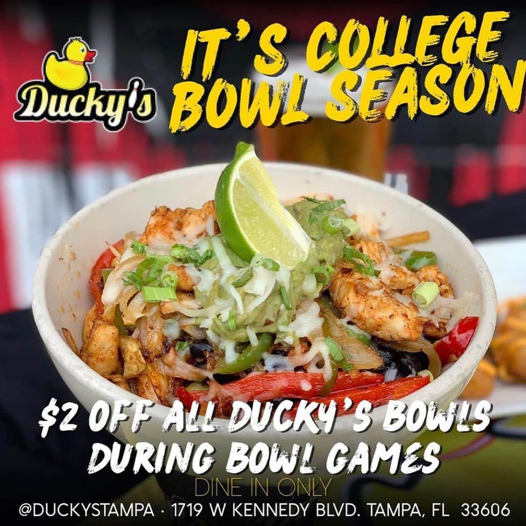 エバン・ロンゴリアさんのインスタグラム写真 - (エバン・ロンゴリアInstagram)「#repost @duckystampa ・・・ Ready for a great weekend! Bowl Season is underway enjoy $2 off all Ducky’s Bowls during the games! Kicking it all off with Sushi Friday too!! Live music tonight! #sushifriday #duckys #bowlseason」12月28日 2時21分 - evan.longoria3