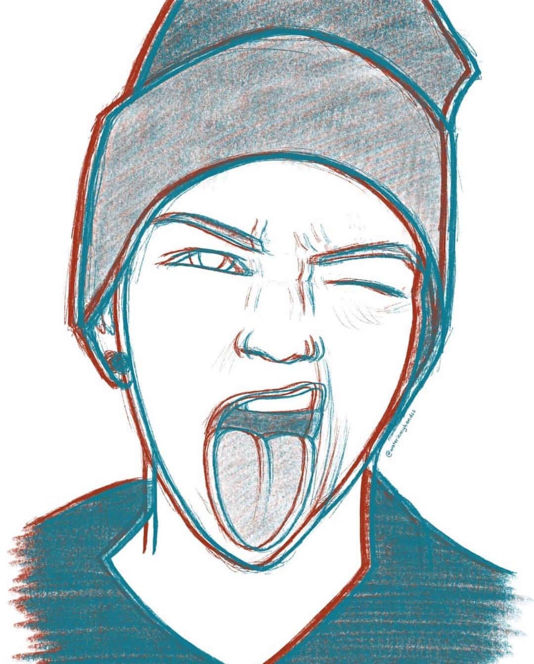 トゥエンティ・ワン・パイロッツのインスタグラム：「we always have an eye out on what you're working on. use the #cliqueart tag to keep us in the loop. @waterinmyhandss @besketchy_ @wolf_stargazer_art @3lurryfxace」