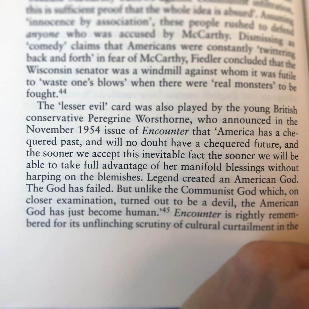 ジョン・ロス・ボウイさんのインスタグラム写真 - (ジョン・ロス・ボウイInstagram)「#NR THE CULTURAL COLD WAR by Frances Stonor Saunders, a great read on buried chapter ofAmerican intelligence history. But you can just give us the name “Peregrine Worsthorne,” and we can fill in “British conservative.”」12月28日 5時08分 - johnrossbowie