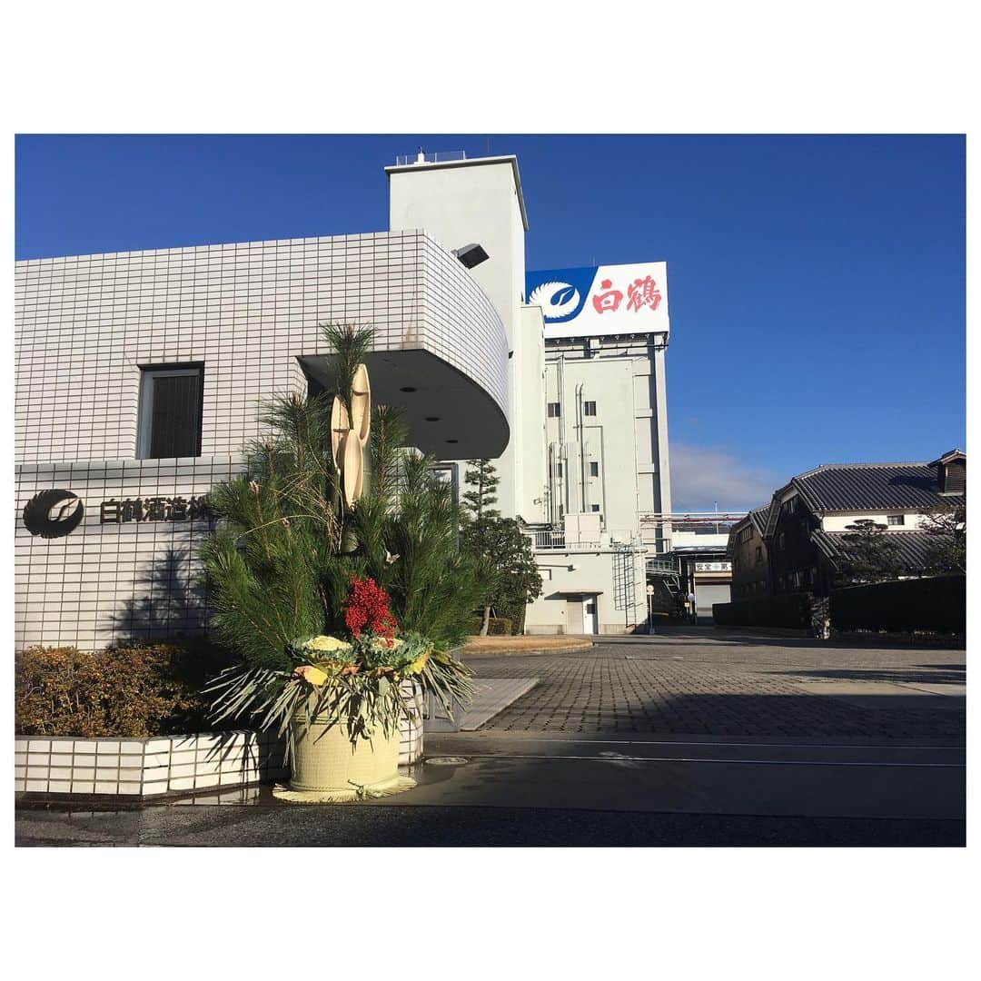 白鶴酒造株式会社のインスタグラム：「正月を迎える準備は進んでいますか？ 正月は、年神様をお迎えし、新年の幸せと豊穣を願う行事です。白鶴では、本社の入口に門松を飾りました。来年もよいお米がたくさんとれて、おいしいお酒がたくさん造れますように。  #日本酒 #白鶴 #hakutsuru #折り鶴 #foldedpapercrane #japan #神戸 #kobe #酒 #sake #japanesesake #japaneseculture #灘五郷 #GI灘五郷 #lovehyogo #lovekobe #insta_higashinada #お正月 #元旦 #初詣 #氏神さま #弓弦羽神社 #樽酒 #振舞酒」