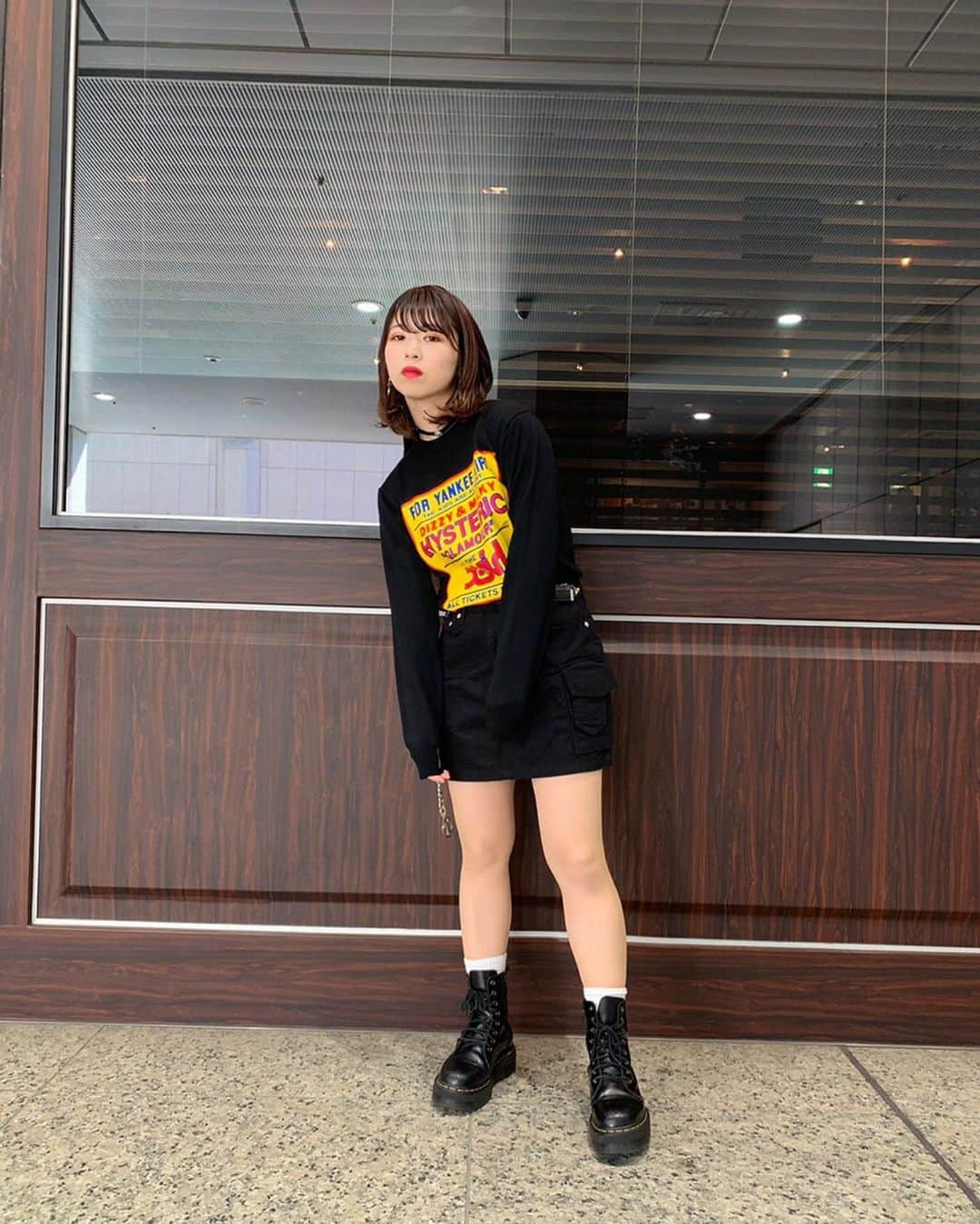 XGIRL_ootdさんのインスタグラム写真 - (XGIRL_ootdInstagram)「#xgirl_ootd @pyn0504 ・ ・ X-girl × HYSTERIC GLAMOUR FOR YANKEE GIRL KNIT TOP ¥20,000+tax ・ ・ #xgirl #xgirljp #xgirlus #hystericglamour」12月28日 11時27分 - xgirl_ootd