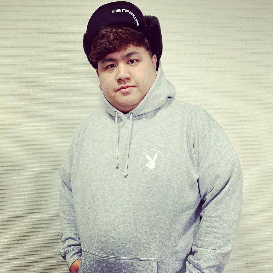 池田真一のインスタグラム：「AH MURDERZ × PLAYBOY “ Rabbit Head “ Hoodie 可愛すぎ！！！！ 顔と体パンパンすぎ！！！！ #AHMURDERZ」