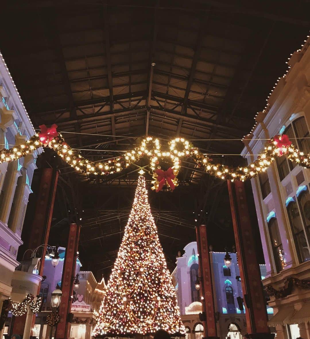 のインスタグラム：「クリスマスのDisneyが 1番好き ❄️ イヴのランド、激混み覚悟で行ったものの 想像していたより空いていて 天気もよくて とっても過ごしやすくて 大充実🎄🏰 子たちが同時にお昼寝タイムに入ってくれたので スプラッシュマウンテンもシングルライダーでひとり楽しんだり😹」