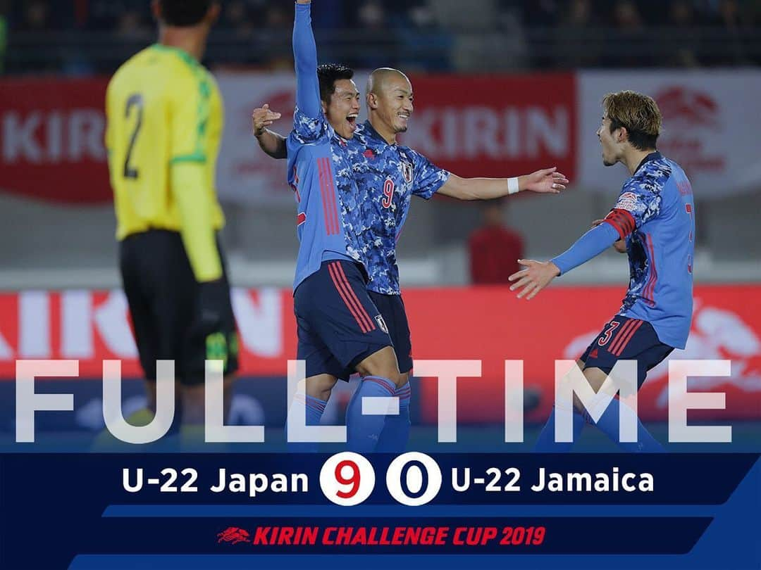 日本サッカー協会さんのインスタグラム写真 - (日本サッカー協会Instagram)「【FULL-TIME!】 キリンチャレンジカップ2019 🇯🇵#U22日本代表 9-0 U-22ジャマイカ代表🇯🇲 ・ 📅12/28(土) 19:20KO 📍トランスコスモススタジアム長崎 📺日本テレビ系で全国生中継 ・ #jfa #daihyo #キリチャレの日」12月28日 21時26分 - japanfootballassociation