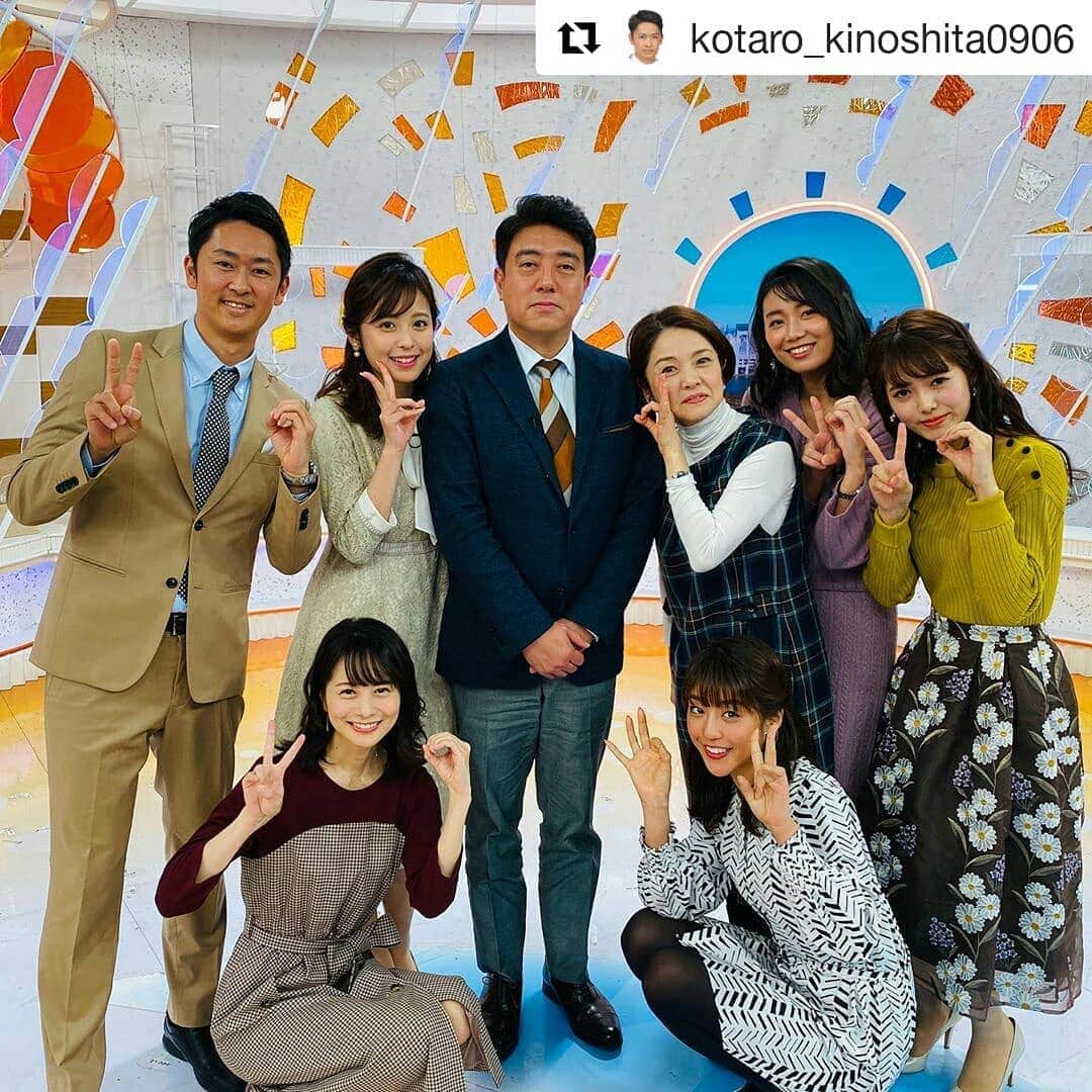 岡山放送さんのインスタグラム写真 - (岡山放送Instagram)「#Repost @kotaro_kinoshita0906 (@get_repost) ・・・ * 今日はめざましどようび、年内最後の放送でした！ 今年一年、土曜日の朝からご覧になって頂きありがとうございました。  スポーツコーナーでは東京五輪に向けた企画や、しぶこフィーバーの密着など、日本中が沸き、期待を寄せる出来事をめざどらしくお伝えする事が出来きたと思います。  個人的にも、国内外と多くのアスリートの方にインタビューをさせて頂く機会にも恵まれ、色んな意味で今後に繋がる、活かせる貴重な一年になりました。本当に感謝です。  そして何よりも、素晴らしいメンバーと一年間最後まで笑顔で駆け抜けることができたことが何よりも大きな財産になりました。  来年は1/11（土）が新年最初の放送になります。 2020年、東京五輪イヤーでもありますのでより一層気合いを入れて頑張っていきます！  来年もちょっぴり早く起きた土曜の朝は、めざましどようび見てくださると嬉しいです😆  それでは、また来年も宜しくお願い致します！ . #めざましどようび #めざましテレビ #今朝もありがとうございます #今年最後の放送 #2020年も駆け抜けます #フジテレビ #アナウンサー  #フジテレビ系列#FNS#8ch#OHK#岡山放送」12月28日 22時46分 - ohk_official