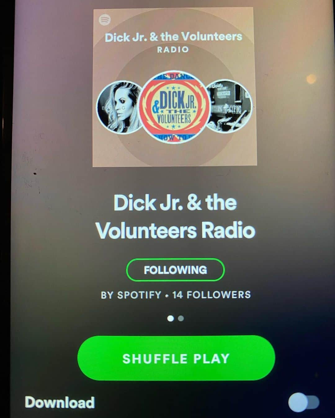 リチャード・スペイト Jrさんのインスタグラム写真 - (リチャード・スペイト JrInstagram)「Just followed the coolest @spotify station EVER. @jensenackles @kansasband @officialbrianab @twhiddleston @omundson @renner4real @jasonmannsmusic @loudenswainmusic @thestationbreaks @paulcarella @clennertzmusic + more...& ME (with Dick Jr & the Volunteers, of course - @emmaleefitz @zacharyrossguitar @drumbyrd @cooperappelt @billy.moran) - all in one spot?! HIT SHUFFLE AND WALK THE F*^K AWAY! . (Thanks to whomever put this together. Well freakin’ done.) #dickjrandthevolunteers」12月29日 11時40分 - dicksp8jr