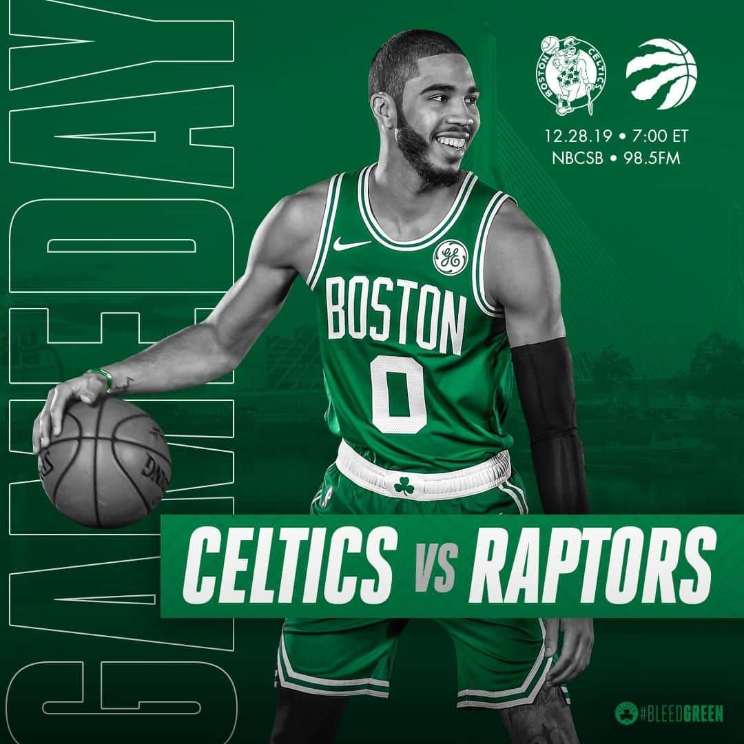 ボストン・セルティックスさんのインスタグラム写真 - (ボストン・セルティックスInstagram)「TONIGHT ☘ #Celtics vs @Raptors, 7:00 p.m. on @nbcsboston and @985thesportshub #BOSvsTOR #BleedGreen #LetsGoCeltics」12月29日 2時51分 - celtics