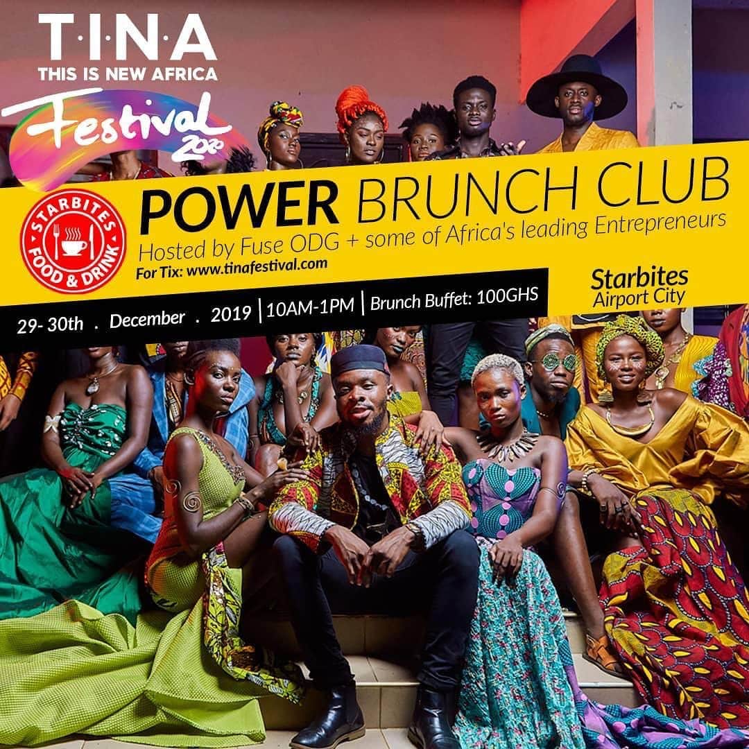 Fuse ODGのインスタグラム：「🇬🇭🇬🇭Let’s have brunch tomorrow at @starbitesgh Airport branch. I know we are all here to enjoy Ghana...but the more we spend time together, the more we can build trust and run things together🙌🏾. Tickets available on www.tinafestival.com  #PowerBrunchClub #Tinafestival2020 #newafricanation」