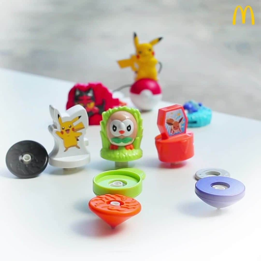 McDonald's Philippinesのインスタグラム：「Ready to get these toys for a spin? Then get a Pokémon toy with every Happy Meal. Also available at McDonald’s Drive-thru.  Comment here if you’re getting one!」