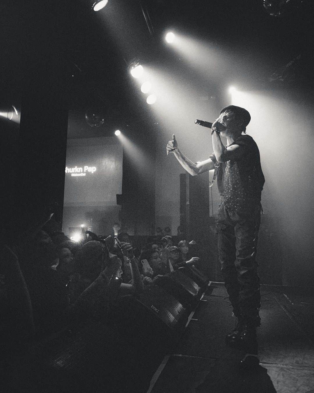 room onziemeのインスタグラム：「【Archive】﻿ ﻿ -----------------------------------﻿ ﻿ 2019.09.16 (Mon) ﻿ ﻿ Taeyoung Boy ﻿ “HOWL OF YOUNGTIMZ & TOPBOY”﻿ RELEASE PARTY﻿ supported by ROOMBASE ﻿ ﻿ ■GUEST ARTIST﻿ Shurkn Pap  @shurkn_pap﻿ ﻿ ﻿ ﻿ photo by @leoyoulagi﻿ -----------------------------------﻿ #ROOM #ROOMBASE」