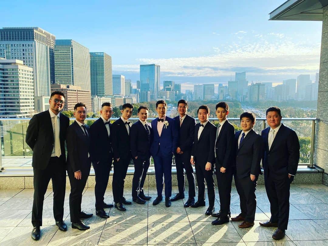 許峰（キョホウ）のインスタグラム：「Congratulations🥂🍾 David❤️Jocelyn」