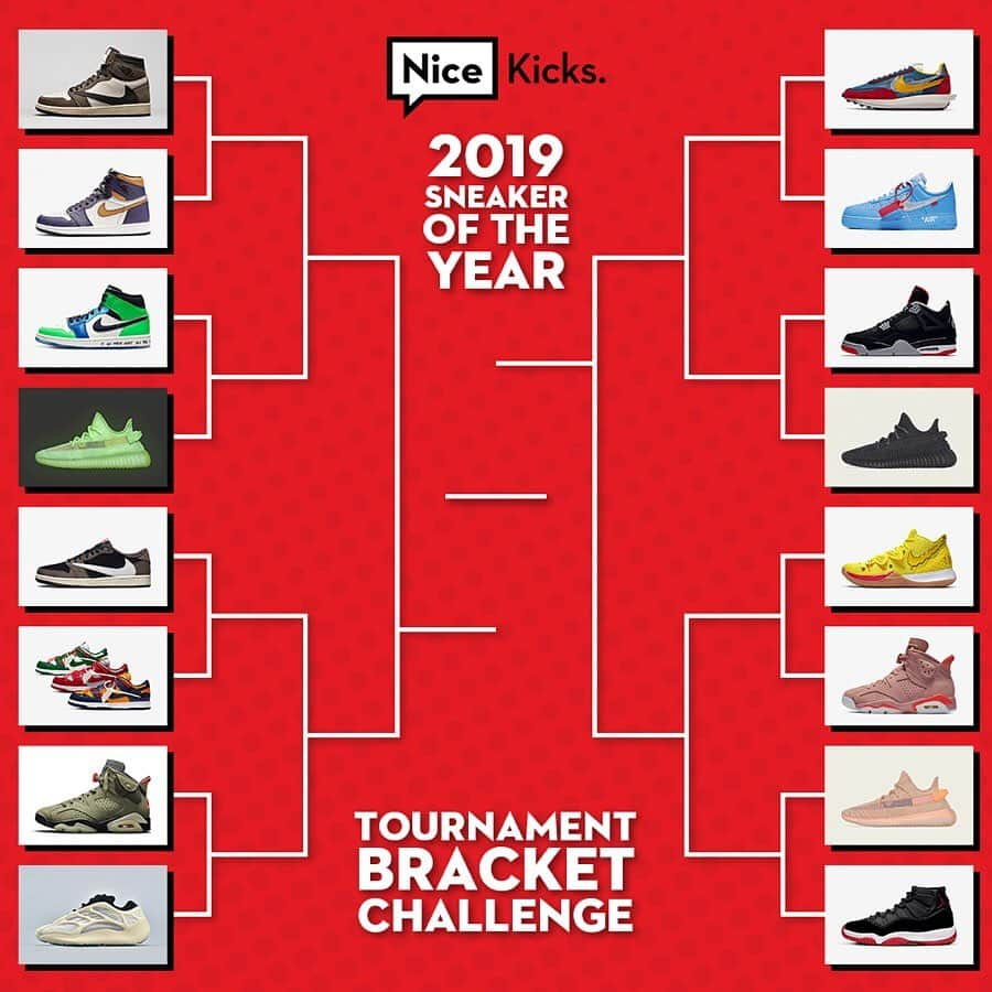 Nice Kicksさんのインスタグラム写真 - (Nice KicksInstagram)「ROUND 2 OF THE 2019 NICE KICKS SNEAKER OF THE YEAR TOURNAMENT BRACKET CHALLENGE IS NOW LIVE! VOTE NOW IN OUR STORIES!」12月30日 5時43分 - nicekicks