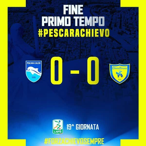 ACキエーヴォ・ヴェローナさんのインスタグラム写真 - (ACキエーヴォ・ヴェローナInstagram)「1st Half #PescaraChievo 0️⃣-0️⃣ 💛💙 #ForzaChievoSempre #calcio #seriebkt #football #gialloblù #chievo #chievoverona」12月29日 21時25分 - acchievoverona