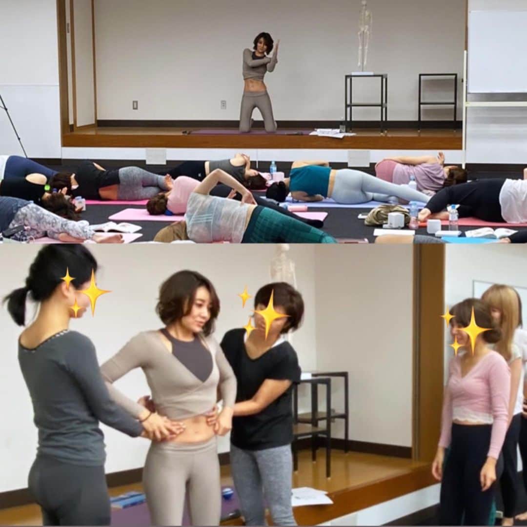 村田友美子さんのインスタグラム写真 - (村田友美子Instagram)「先日東京4期生大阪2期生アカデミーが終了しました。  アカデミーは私のメソッドを座学解剖学を学びながら身体と頭をつなげてほぐしまくり、伸ばしまくり、トレーニングしまくる8時間×5日間。  今回も全国からたくさんの方にご参加頂きました。 一般の主婦の方やインストラクター、医療関係の方やライザッ☆のファイナリストの方まで。。。まさかの女医さんも。私より知識あるやないかい！と思いながらも最新解剖メソッドを伝えきりました。  皆さんの参加の理由は様々でしたが、この5日間でなにか一つでも変われるように発見や喜びがあるように私の全ての知識を全力でお伝えできたかなと思います😊  私のメソッドの最大の特徴は 自分の身体の弱点や歪みを知り、とことん自分の身体と向き合い、自分自身で改善していく！ 誰かに治してもらうとかやってもらうとか、他力本願ではないってこと！  それが一番身体が変わる✨  今期の皆さんも努力家で学ぶことに積極的で日を追うごとにどんどん姿勢が変わり、ラインが変わり、その変化と報告が嬉しくて嬉しくて😭  もちろん、骨盤が変わる方、お尻があがり脚が細くなる方、くびれができた！とか小顔になった、腰痛とか上がらなかった肩が上がるようになったり。。。 末端冷え性の方の黒ずみが消えたのも驚き！ あとはもともとの病気で膵臓の数値が何十年も変わらず高かった方が初めて普通の数値になり、お医者様が驚いていたとか。。 理由としてはほぐすことで血流が良くなり内蔵機能の向上が考えられるみたいです。  今回は私の身体がさらに進化したこともあり、実際にみなさんに触ってもらう時間をつくりました。 百聞は一触にしかず、、、 触れることでお腹の柔らかさとかお尻の張り呼吸の深さを感じてもらい、これがインナーなんだって知ってほしかった。 まるで握手会のように並んでお尻待ちしてくれてるみんなを愛おしく感じました😂  アカデミーのみなさん、楽しく有意義な時間、そして心のこもったメッセージカードありがとうございました😊 皆さんのメソッドに対するあつい想いを感じられて幸せーーー  ここから知識を活かすも殺すも自分次第😎ぜひ‼️変わった姿見せて下さい。きれいになってほしい。  今年も残りわずか。 ユミコアボディに通って下さったお客様、アカデミーの皆様、ニコ生を見てくださった方々、インスタをフォローしてくださっている皆様、一年間ありがとうございました。  すべての人にきれいになってほしい。 それが私の願いです✨  #文が長すぎ #この記事upしようとしてから一週間かかったw #想いがあると長くなる #yumicorebodyアカデミー #身体を変える5日間 #神経を蘇らせる5日間 #骨格を変える #ただ痩せる太るの話じゃない #たるみのない張りのある身体 #3dxエロbody #脚痩せじゃなくて脚長痩せ #ぱちんぱちんのお尻 #ふわふわのお腹 #最新解剖学メソッド #私の進化がとまらない #yumicorebody @yumicorebodyofficial」12月29日 21時43分 - yumicorebody