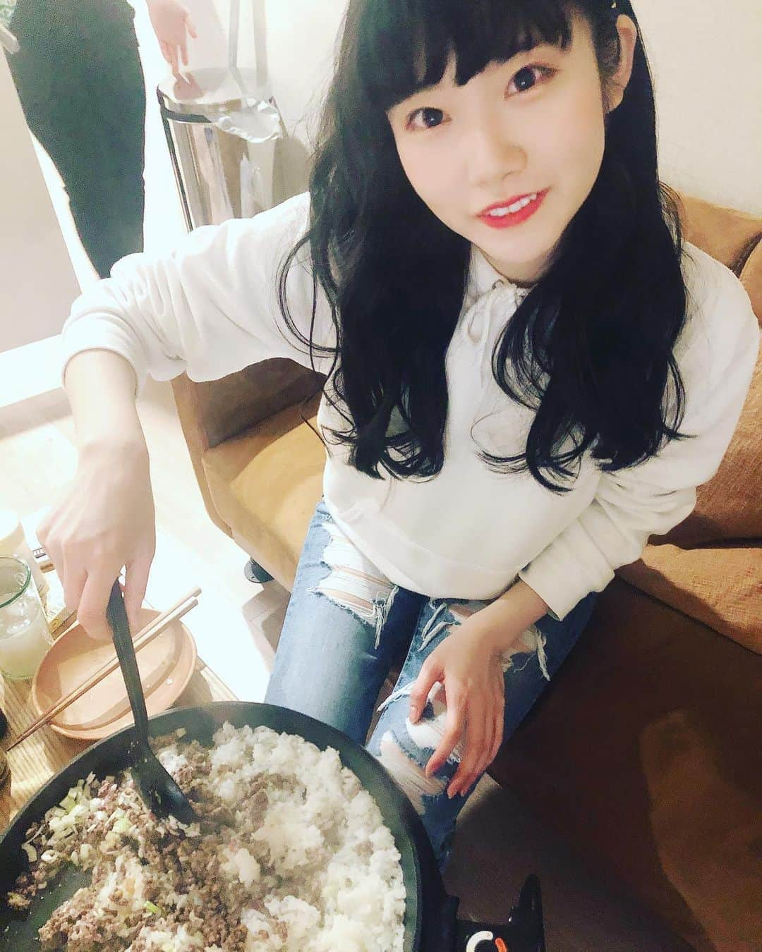 ななえ（キラキラ関係）のインスタグラム：「いおりのペッパーライス🍚🌽﻿ うままま。。﻿ ﻿ #いおりだけだよ﻿ #いおり﻿ #LOVE❤️」