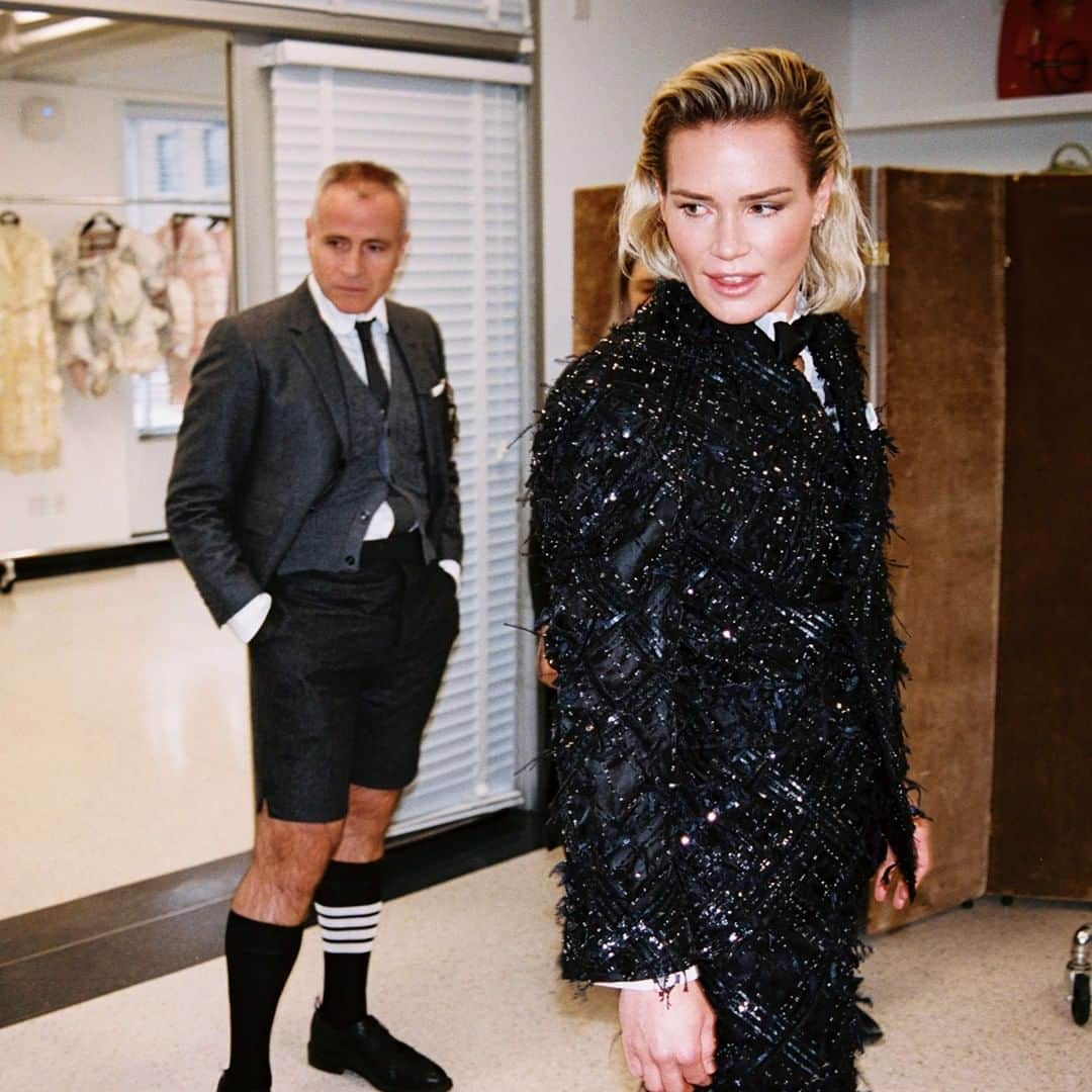 Vogueさんのインスタグラム写真 - (VogueInstagram)「It’s official: Ashlyn Harris (@ashlynharris24) and Ali Krieger (@alikrieger) are married! Ahead of saying her vows in Miami last night, we caught up with Ashlyn at the Thom Browne (@thombrowneny) atelier in New York City, at the fitting for the custom tuxedo she would wear for the big day.  Tap the link in our bio to see the final wedding look—and how it came together. Photographed by @richieshazam」12月29日 22時10分 - voguemagazine