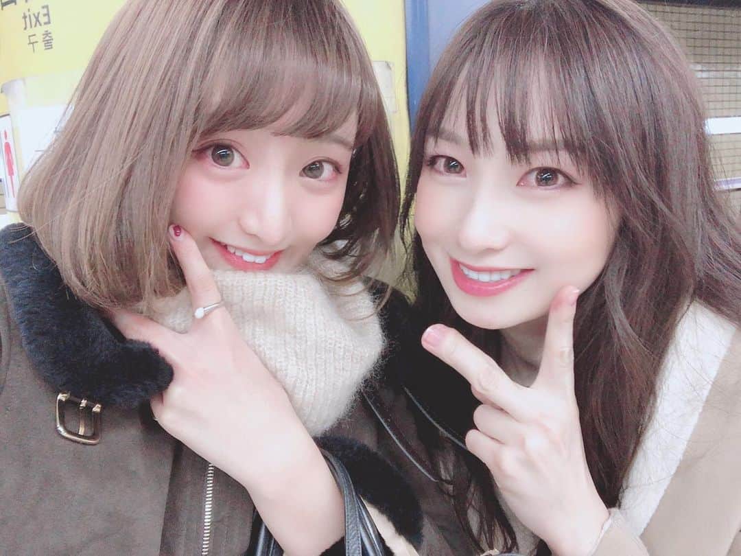 東なつ紀のインスタグラム：「この間ゆかちゃんとクリスマスイヴデートでした♡！ 一緒に番組してたのがもう4年前！笑笑  大人になりました♡！ また何かしたいね🤗💓 #クリスマスイヴ #関西 #golfdebut!しちゃうぞ」