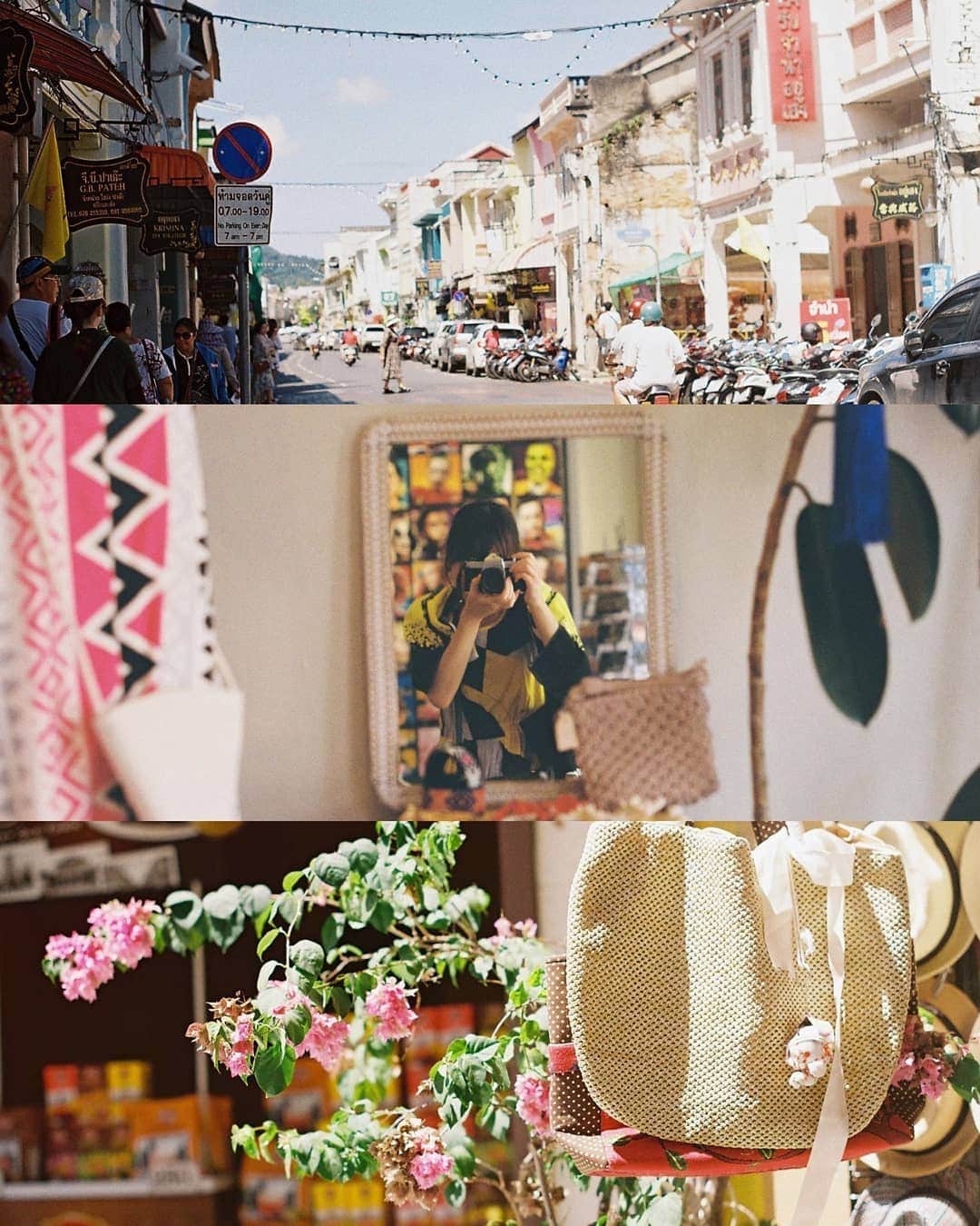 もろんのんさんのインスタグラム写真 - (もろんのんInstagram)「タイのプーケットに行ったら、絶対に行って欲しい「オールドプーケット」✈🌺 カラフルで可愛い街。  ウォールアートも多くて、ハワイみたい。 可愛いバッグやお洋服がいっぱいで、見てるだけでも楽しかった👒👗 . 📍Old Phuket Town, Thailand 📷Pentax SP / super takumar f1.4 50mm #moron_in_Thailand #moron_in_asia  #oldphukettown」12月29日 23時10分 - moron_non
