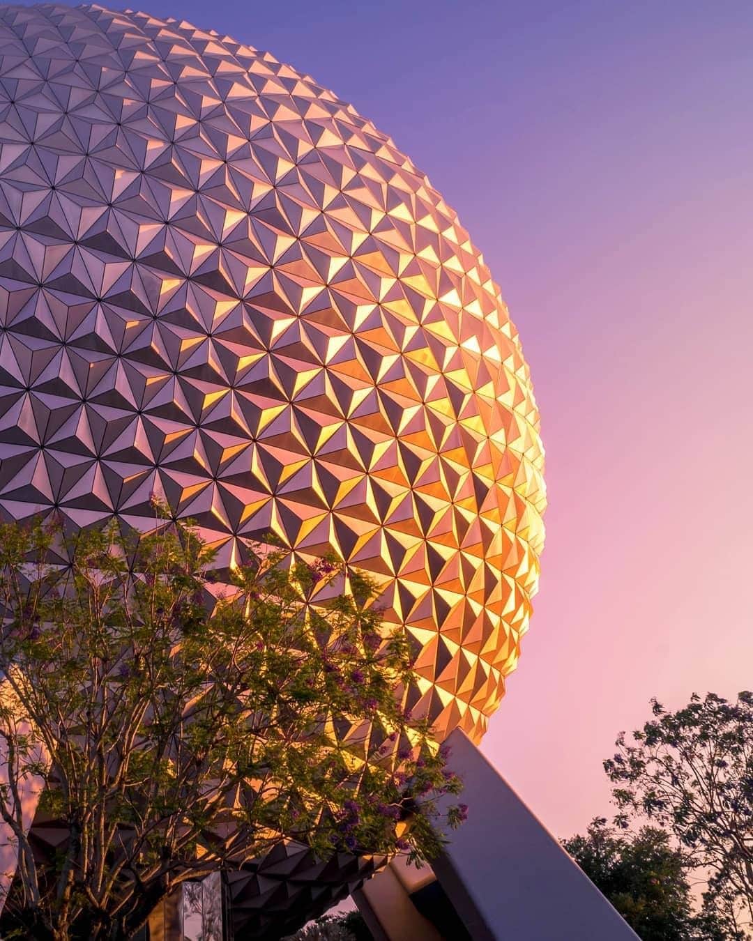 Walt Disney Worldのインスタグラム：「Here's to the next 30,000 years on Spaceship Earth. 😍🌐🌌 #SpaceshipEarthSunday #WaltDisneyWorld (📷: @amcarter91)」