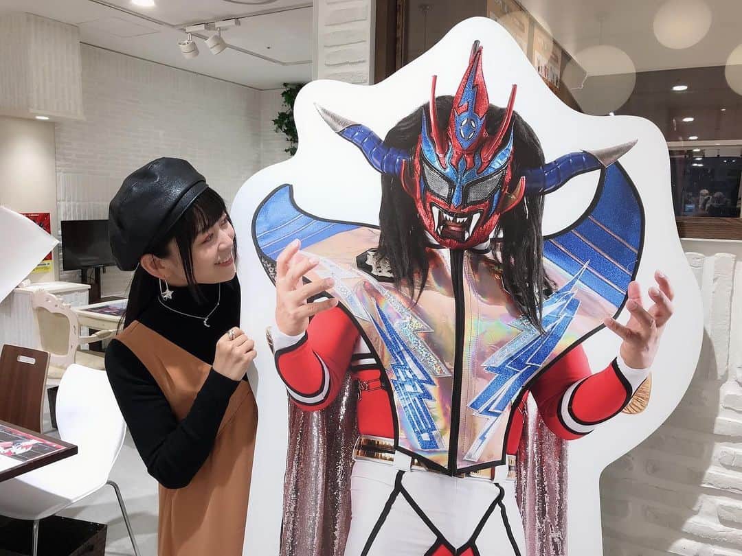 相羽あいなのインスタグラム：「パネルを発見ー👀✨ パネルを見るとテンション上がります💪🥺❣️ #njwk14  #njpwworld #njpw #新日本プロレス  #プリカフェ」
