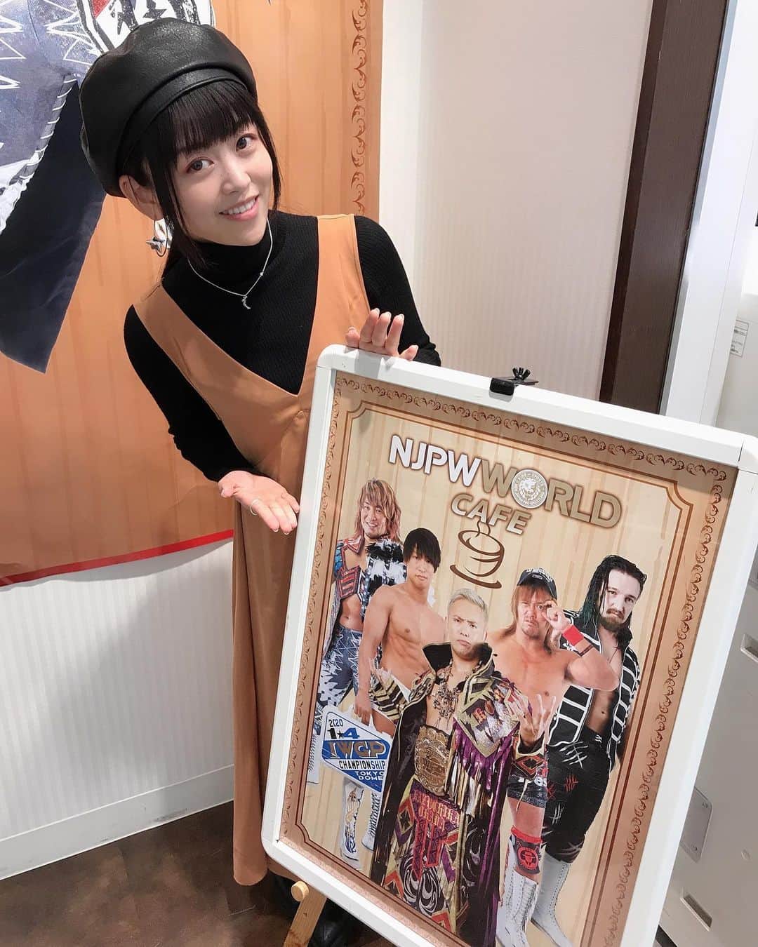 相羽あいなのインスタグラム：「【新日本プロレスワールドカフェ】 に行ってきました‼️ 胃袋もっと大きかったらいいのに〜(꒪⌓꒪) 全部食べたかったな〜。 スタミナついた…！！ 元気100倍になりました💪💓 ドリンクは選手らしさを感じられる😋笑 #njwk14  #njpwworld  #njpw  #新日本プロレス  #プリカフェ」