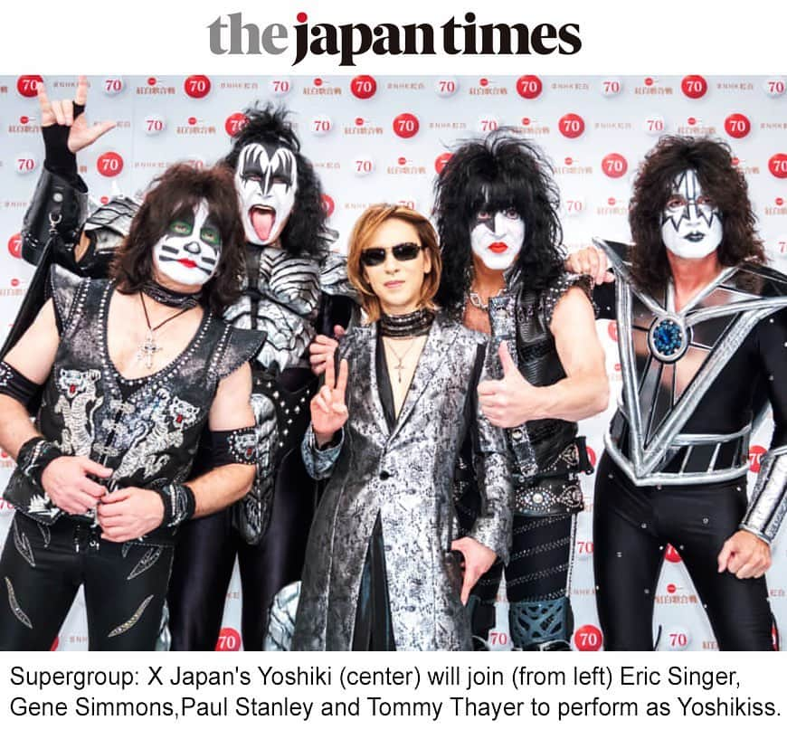 YOSHIKIさんのインスタグラム写真 - (YOSHIKIInstagram)「Watch TOMORROW! 明日 #紅白 で！  #大晦日 #NewYearsEve “I grew up listening to #KISS and now I'm playing with them. So cool!  @thejapantimes : "#YOSHIKISS is sure to leave you with a moment to remember." Supergroup:  #XJapan's #Yoshiki will join KISS to perform as Yoshikiss!  https://bit.ly/2SB9C7m  @YoshikiOfficial feat. @kissonline on @nhk_kouhaku  #NHK #nhk紅白 #JapanTimes」12月30日 17時15分 - yoshikiofficial