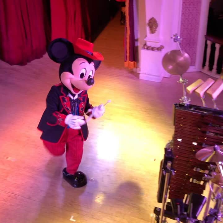 のインスタグラム：「#ダイヤモンドホースシュー  #レストラン #完全予約制 #ディナータイム #ディズニーランド #tokyodisneyland #mickey #donaldduck  #楽器 #マリンバ #ドラム」