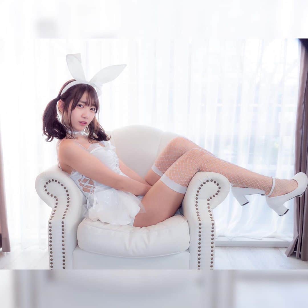 天羽希純のインスタグラム：「脚フェチへ🐰  #脚フェチ #脚やせ #美脚 #網タイツ #新年 #2020 #年越し #年末 #水着 #泳衣 #swimwear #ビキニ #bikini #bikinigirls #コスプレ #cosplay  #japanesegirl #巨乳 #谷間 #可愛い女の子 #グラビア #gravure #グラドル #アイドル #Japaneseidol #撮影会 #撮影会モデル #被写体 #太もも #フェチ」