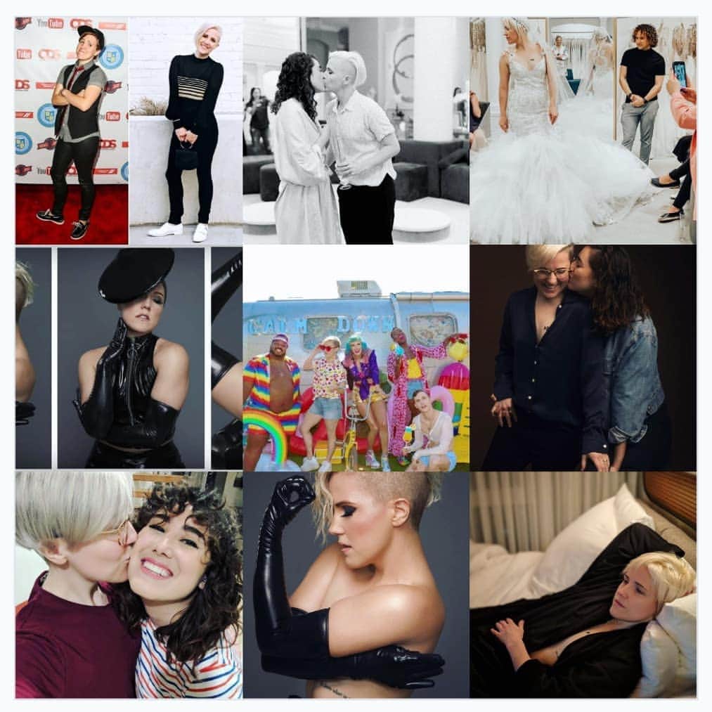 ハナー・ハートのインスタグラム：「My #TopNine for 2019 tells me that we all like looking cute and exchanging smooches. 🎩💋⁣ ⁣ --⁣ ⁣ It's been a rough end of year. My body has been asking for my attention since August, and I've refused to give it...⁣ ⁣ To all of you thinking you're playing it "tuff n cool" by not telling your loved ones how sick you are... or how scared you are... I encourage you to take that first step.⁣ ⁣ Yes, Diagnosis™️ can be frustrating and dismissive, but with the support of those around you, you can keep pushing through to get the answers you need. Ill keep you guys posted when I have something conclusive to share... but for now...⁣ ⁣ I'd like to close with this final pun of the decade:⁣ ⁣ "2019... talk about a GUT check!"⁣ ⁣ ⁣ - me, to my ER nurse at 3am who did not think it was a time to be funny⁣」