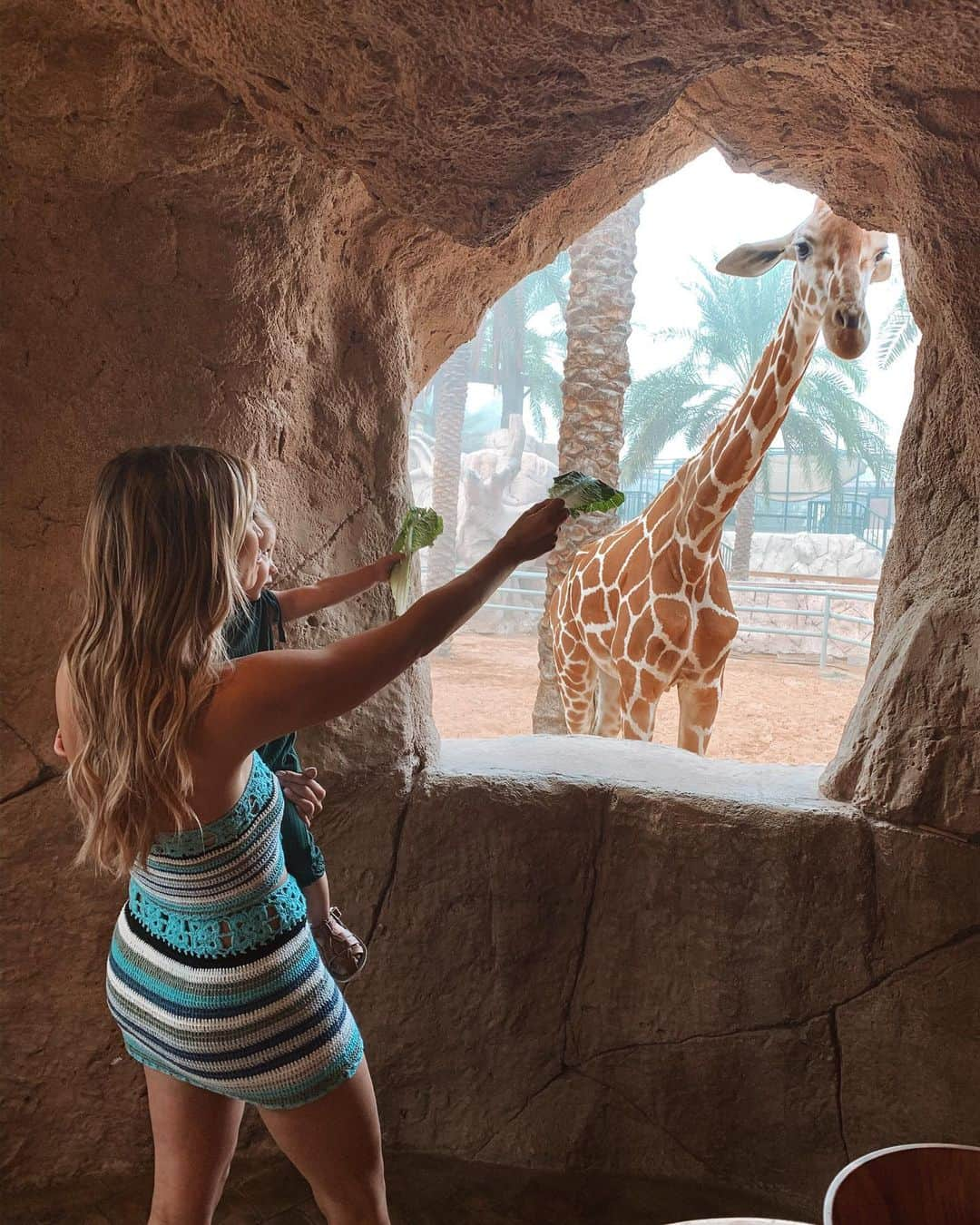 ファーン・マッキャンさんのインスタグラム写真 - (ファーン・マッキャンInstagram)「You’re having a giraffe 🦒.... ________________________________________________ .....no I’m really not & this yes really happened! I have to say this has got to up there with one of the coolest things I’ve done to date! Being up so close & personal with these gorgeous, wonderful animals was incredible. It was lovely to see how well they are treated & cared for at @emiratesparkzoo 🖤 one to tick of the bucket list ay...me & Sunday have officially had breakfast with giraffes 🦒🦒🦒 #breakfastwithgiraffes」12月31日 4時30分 - fernemccann