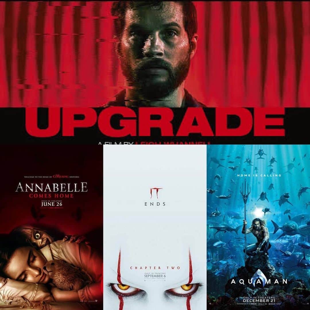 小森高博のインスタグラム：「#2019年映画ベスト10  ① アップグレード  ② アナベル　死霊博物館 ③ IT Chapter two ④ アクアマン  ⑤ ポーラー　狙われた暗殺者 ⑥ ゴジラ  キングオブモンスターズ ⑦ セレニティー: 平穏の海 ⑧ 月影の下で ⑨ 七つの会議 ⑩ サスペリア」