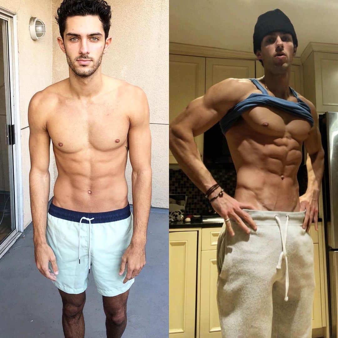 Steven Kellyのインスタグラム：「2019. One hell of a year. “Growth” and “Self-Awareness” are the first words that come to mind. I finally took a step back from this social media industry and focused on myself and my future. Health, well-being, nutrition, and fitness. These are some of the key components that got me to where I am today - both mentally and physically. My goal in 2020 is to help guide and motivate others to do the same. This is a new and improved version of myself. One that’s ready to take on the world 🤫😤 Left photo - October 2018 Right photo - December 2019」