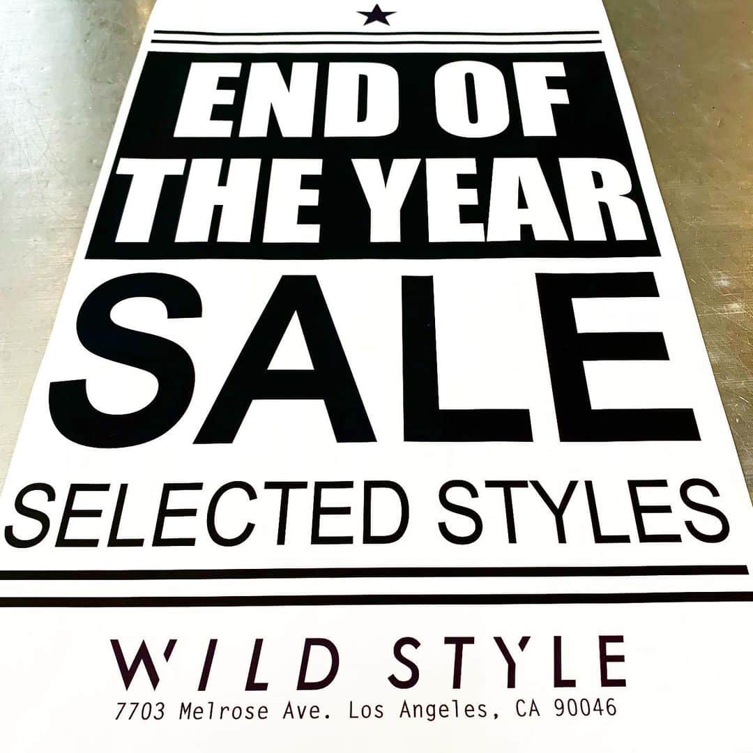 WILD STYLEのインスタグラム：「Come stop by the store ASAP to get these end of the year deals! Even select FW19 collections are on sale 🔥」