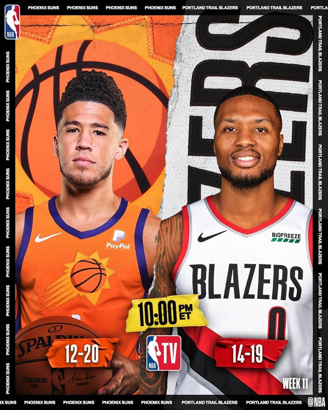 NBAさんのインスタグラム写真 - (NBAInstagram)「TONIGHT on @nbatv! - - 7pm/et: @atlhawks / @orlandomagic  10pm/et: @suns / @trailblazers」12月31日 5時43分 - nba