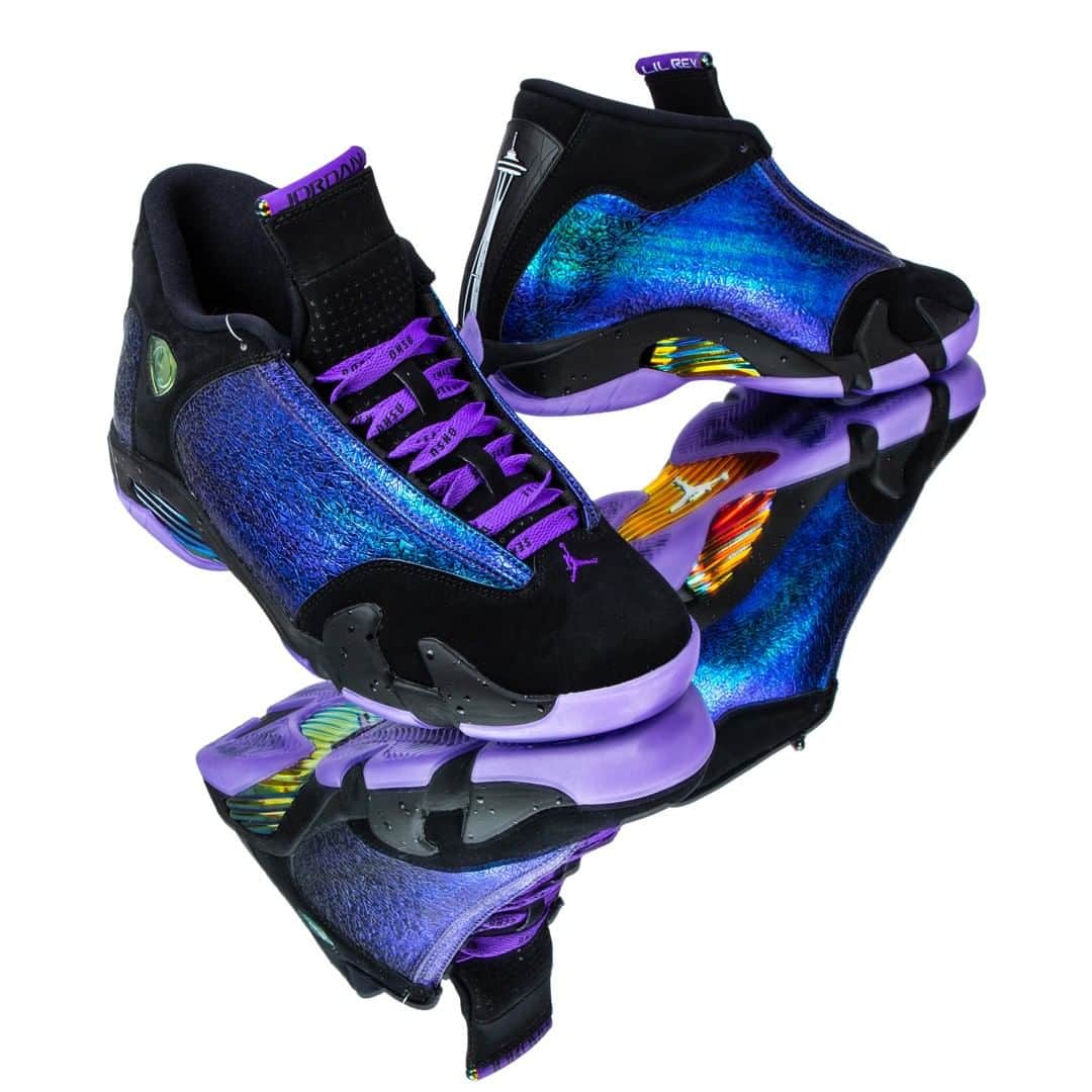 Flight Clubさんのインスタグラム写真 - (Flight ClubInstagram)「As apart of Nike's annual Doernbecher contribution comes the Air Jordan 14 designed by Ethan Ellis, conceptually driven by the TCU Horned Frogs and his battle with against hypoplastic left heart syndrome.」12月31日 7時00分 - flightclub
