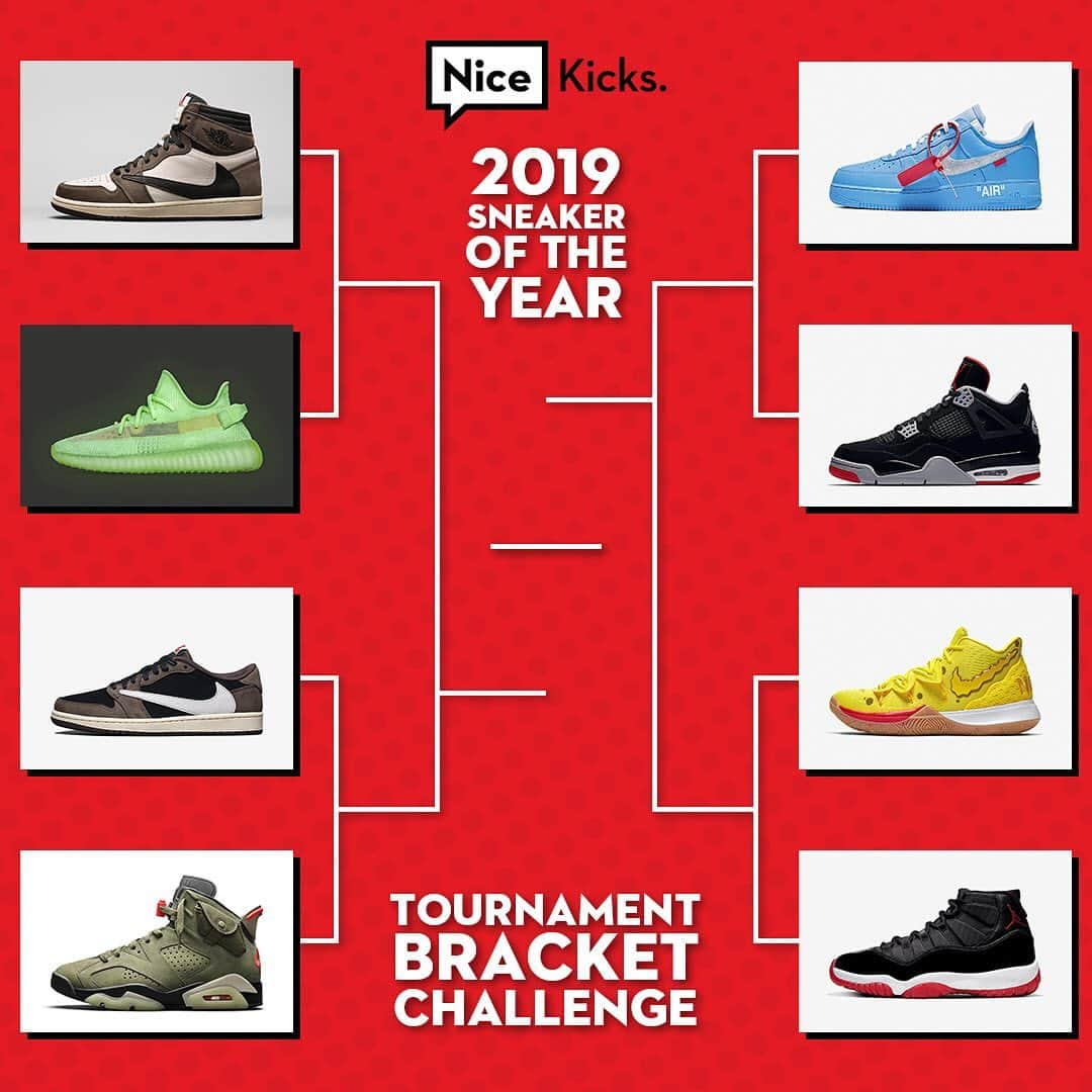 Nice Kicksさんのインスタグラム写真 - (Nice KicksInstagram)「ROUND 3 OF THE 2019 NICE KICKS SNEAKER OF THE YEAR TOURNAMENT BRACKET CHALLENGE IS NOW LIVE! VOTE NOW IN OUR STORIES!」12月31日 8時11分 - nicekicks