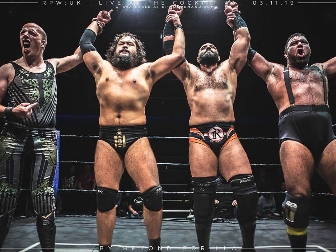 岡倫之さんのインスタグラム写真 - (岡倫之Instagram)「Overcoming the hell of the first half of 2019 ……… Unit "THE LEGION" formed! Tag belt crown! Tagbelt Championship defense 3 times! And we achieved undefeated 2018 and 2019 in Revolution Wrestling! ! ! ! ! In 2020, dominance will further advance, so please start the new year while being scared！ 2019年上半期の地獄を乗り越え……… ユニット「ザ・リージョン」結成！ タッグベルト戴冠！ 3度の防衛！ そしてレボリューションプロレスにおいて2018年&2019年の無敗を達成！！！！！ 2020年、余の支配領域はさらに広がる…恐怖しながら新年を迎えろ愚民共！ #GOK #GreatOKharn #THELEGION #LordGideonGrey  #ShaSamuels  #RampageBrown  #wrestler #prowrestling #RevolutionProWrestling #RevProUK #NewJapanProWrestling #njpw #UK #England #tagteamchampions #ドミネーター #オーカーン #プロレス  #プロレスラー #新日本プロレス #英国 #イギリス #イングランド #ロンドン #2019年成績 #無敗記録更新中  #タッグチャンピオン #ヘビー級チャンピオン」12月31日 18時51分 - great_o_khan