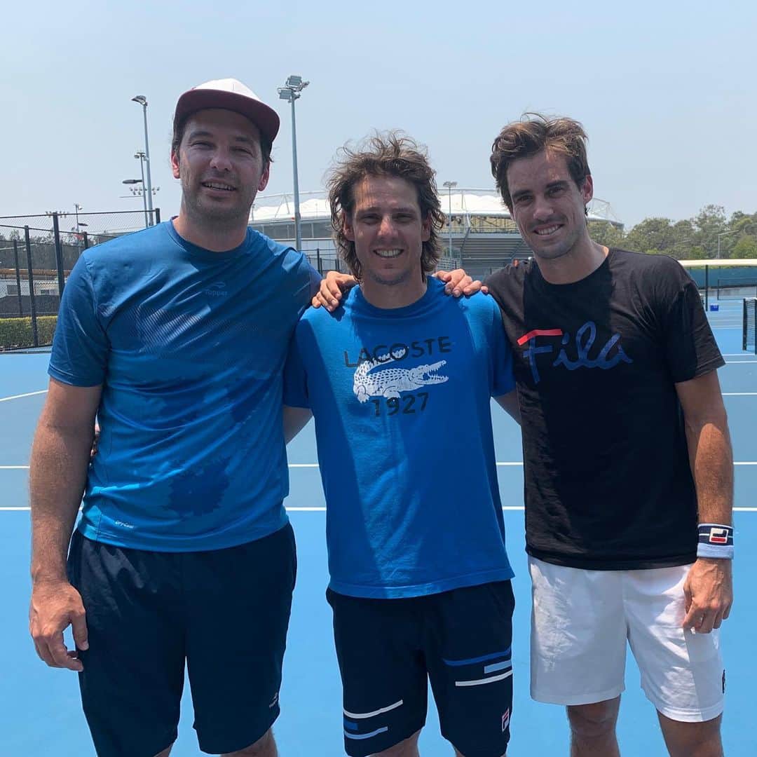 ギド・ページャのインスタグラム：「Último entrenamiento del año con el captain G.Gaudio, seguimos preparando la @atpcup #teamargentina🇦🇷」
