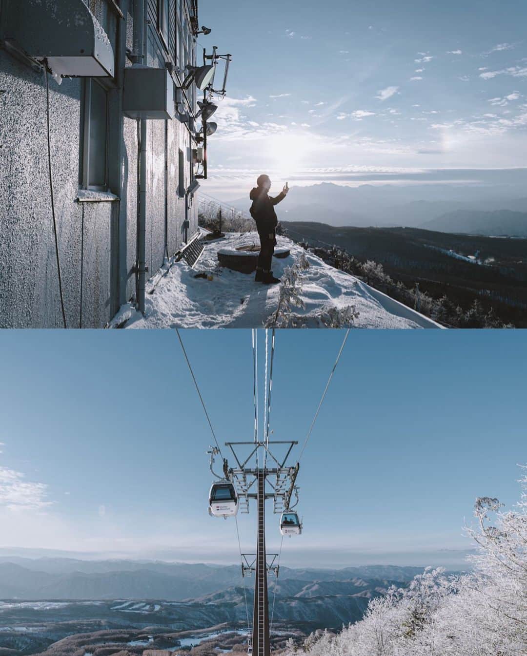 市川渚さんのインスタグラム写真 - (市川渚Instagram)「Winter mountain scenery🏔﻿☃️ ﻿ ﻿ ﻿ ﻿ ハンタマのゴンドラで明神岳の山頂まで。ハンタマのゴンドラ、実は冬も（スキーやスノボ履いてなくても）往復1500円で乗れるということを知った💡流石に展望台は閉鎖されていたけれど、山々に沈む夕陽を眺められる。お天気良くて最高でした。﻿ ﻿ ﻿ ﻿ #sigmafp#sigmaglobalvision#sigma#sigma45mm#sigma45mmf28contemporary #sigma1424mmart#﻿wintermountain#sunset #naturephotography #woods #beautifuldestinations #travelphotography #winteriscoming #mountains #snowphotography #wintermountain #snowing #雪景色 #nagikotrip #huntermountain #ハンタマ #那須塩原 #栃木 #discovertochigi」12月31日 12時03分 - nagiko