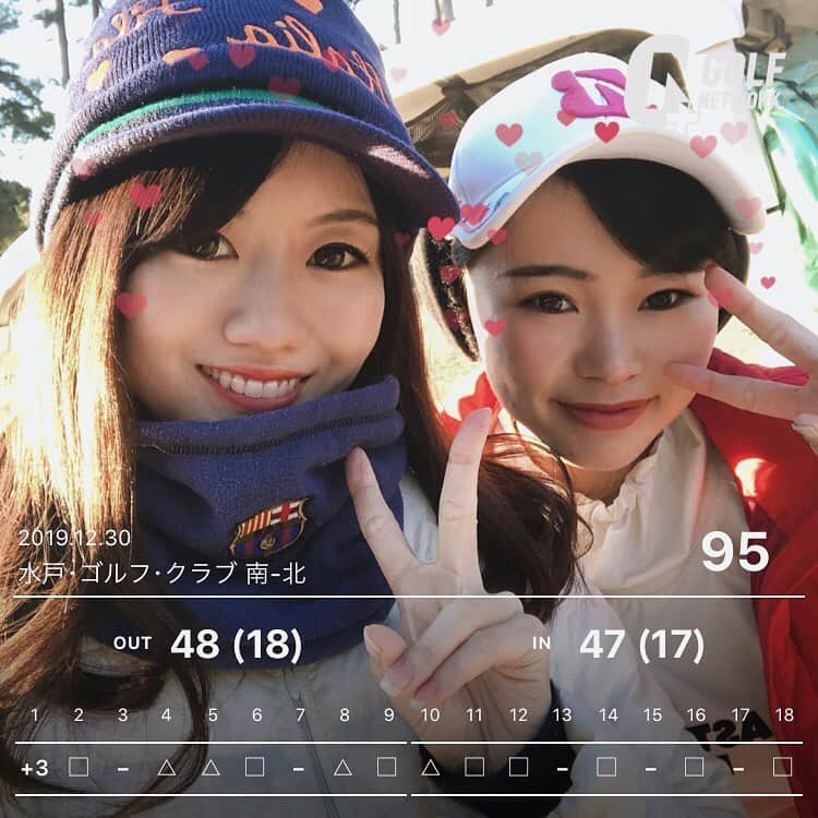 にゃんさんゴルフさんのインスタグラム写真 - (にゃんさんゴルフInstagram)「. . 打ち納め🏌️‍♀️ あんなと！！ まだハタチ！！😂 日大ゴルフ部🏌️‍♀️ . さすがのスコア70台👏 . . 若くて羨ましい〜〜😙😙💕 誕生日1日違いなの🙆‍♀️ . #水戸#茨城ゴルフ#ゴルフ部#ハタチ#茨城#打ち納め #冬ゴルフウェア#ゴルフ女子#golfgirl #bridgestonegolf#bridgestone#ladiesgolf#golfhotties#golfbabes #golflife #golfstagram #japanesegirl #lovegolf  #golfer #instagolf #lemon#スポーツ女子 #골프 #모델 #한국#高尔夫球」12月31日 12時04分 - miiiii0228