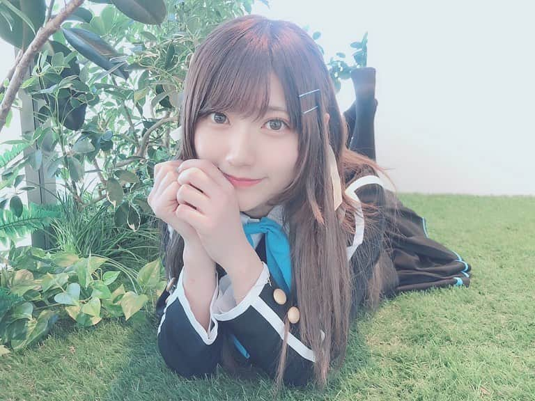 山田麻莉奈さんのインスタグラム写真 - (山田麻莉奈Instagram)「. . 天然ポジティブ系の お茶がすきな女の子です( ´-` )🍵❤︎ . . #アンジュヴィエルジュ #アプリ #扶瀬みちる #コスプレ #制服」12月31日 12時16分 - marina.yamada_324